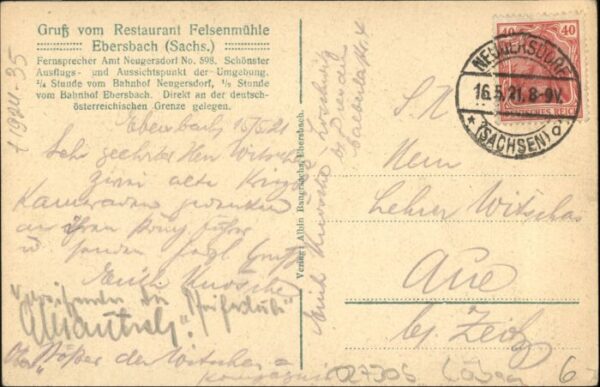 Ebersbach Sachsen Restaurant Felsenmuehle – Bild 2