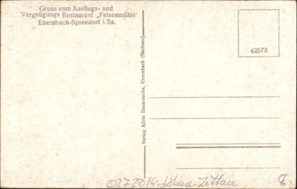 Ebersbach Sachsen Restaurant Felsenmuehle – Bild 2