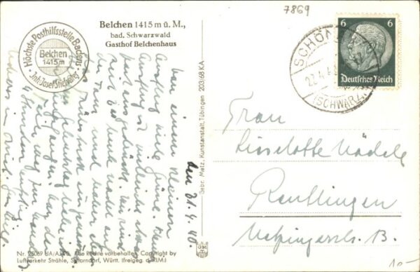 Belchen Baden Belchen Fliegeraufnahme Haus Belchenhaus – Bild 2