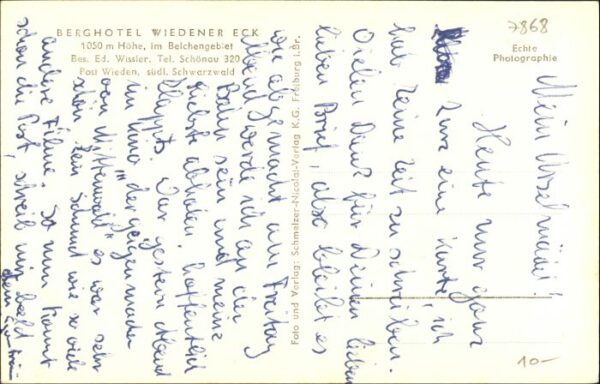 Wieden Schwarzwald Berg Hotel Wiedener Eck – Bild 2