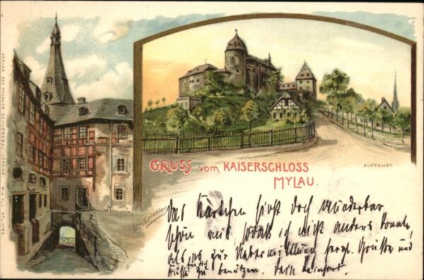 Mylau Kaiser Schloss Kuenstler Erwin Spindler