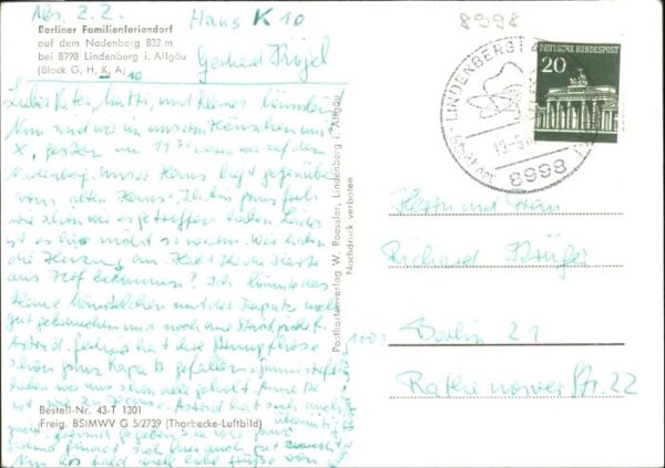 Lindenberg Allgaeu amilienferiendorf Nadenberg Fliegeraufnahme – Bild 2
