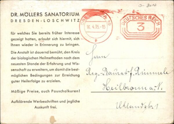 Dresden Dr Moellers Sanatorium – Bild 2