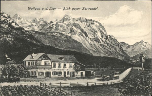 Wallgau Cafe Wirtschaft Michl Mayr Baumeister Postkutsche
