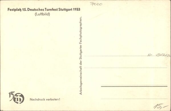 Stuttgart Fliegeraufnahme Turnfest Festplatz – Bild 2