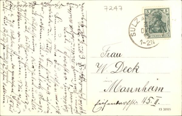 Sulz Neckar [Stempelabschlag] Geschaeft Rudolph Stocker – Bild 2