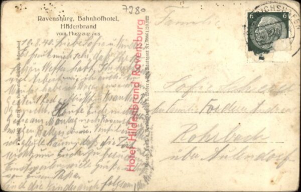 Ravensburg Wuerttemberg Ravensburg Fliegeraufnahme Bahnhofhotel Hildenbrand – Bild 2