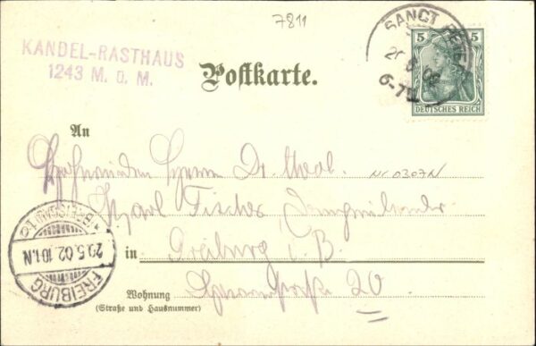 Kandel Waldkirch Breisgau Kandelrasthaus Kuenstler G. Gagg. – Bild 2