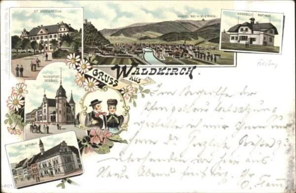 Waldkirch Breisgau Waldkirch St. Margareha Post Rathaus Tracht Kandel Rasthaus