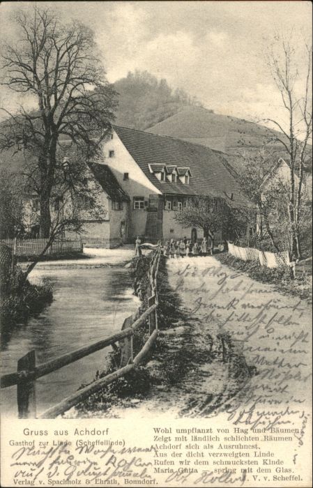 Achdorf Blumberg Achdorf Villingen Gasthof zur Linde Gedicht Scheffel