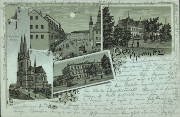 Chemnitz Bahnhof Markt Markus-Kirche Carola Hotel