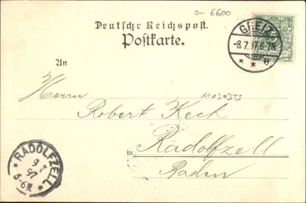 Greiz Thueringen Greiz Post Schule Schloss – Bild 2