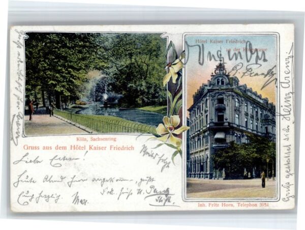 Koeln Rhein Koeln Hotel Kaiser Friedrich Sachsenring Ringstrasse