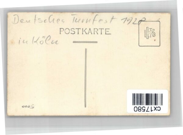 Koeln Rhein Koeln [handschriftlich] Deutsches Turnfest – Bild 2