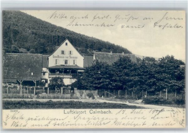 Calmbach Enz Calmbach Gasthaus zur Sonne