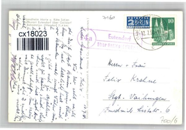 Eutendorf Landheim Maria und Kaete Schien – Bild 2
