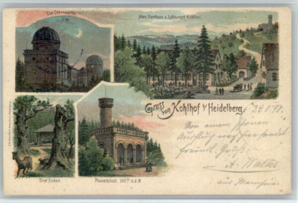 Heidelberg Neckar Heidelberg Gasthaus Kohlhof Sternwarte