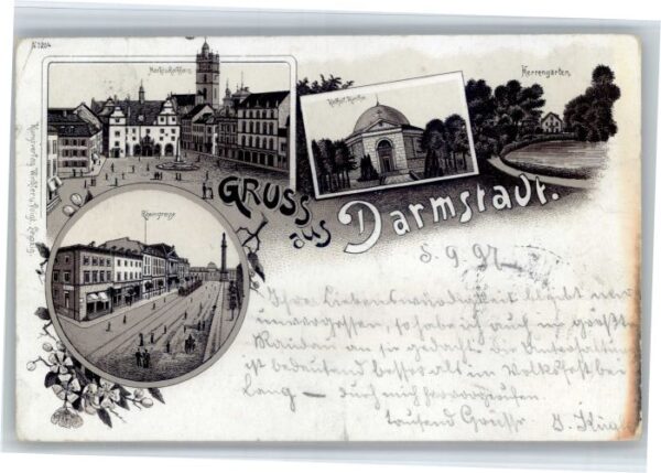 Darmstadt Herrengarten Rathaus Rheinstrasse