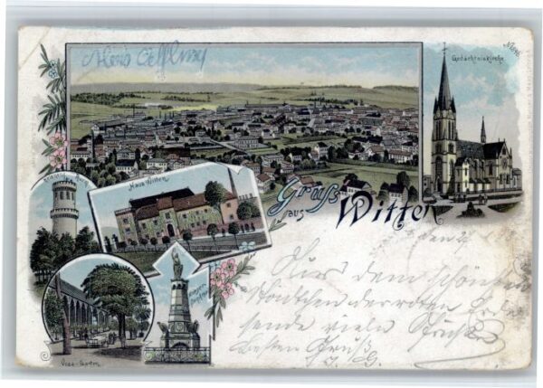 Witten Ruhr Witten Haus Witten Helenen Thurm Krieger Denkmal Gedaechtnis Kirche