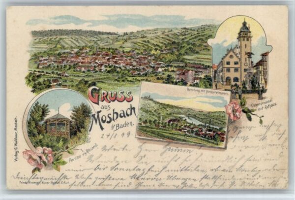 Mosbach Baden Mosbach Krieger Denkmal Rathaus Hornberg Neckarzimmern