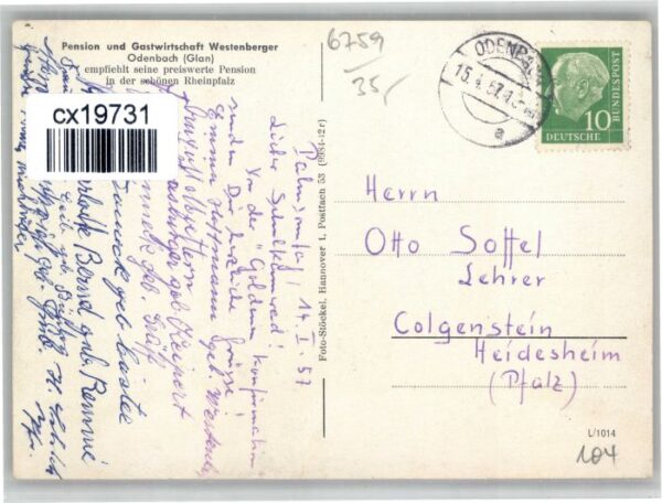 Odenbach Pension Gastwirtschaft Westenberger – Bild 2