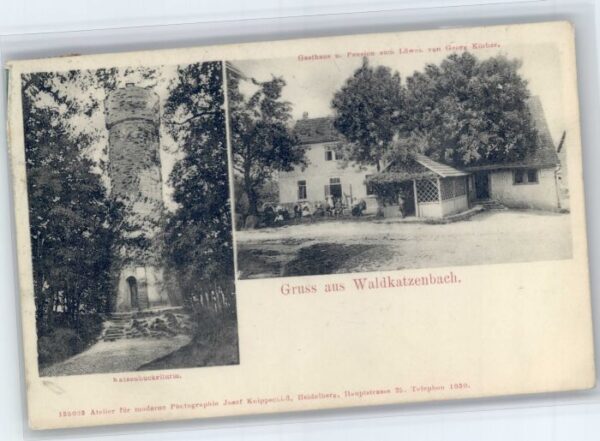 Waldkatzenbach Katzenbuckelturm Gasthaus Pension zum Loewen