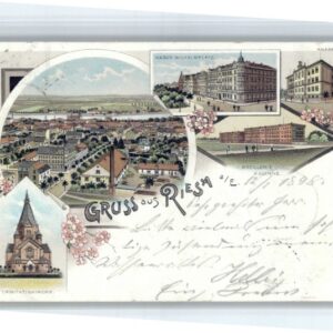 Riesa Sachsen Riesa Trinitatiskirche Kaiser Wilhelmplatz Schule Artillerie Kaser