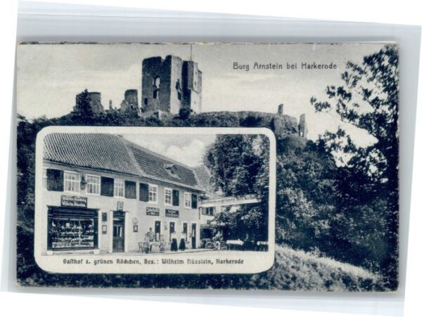 Harkerode Burg Arnstein Gasthof zum gruenen Roeckchen *