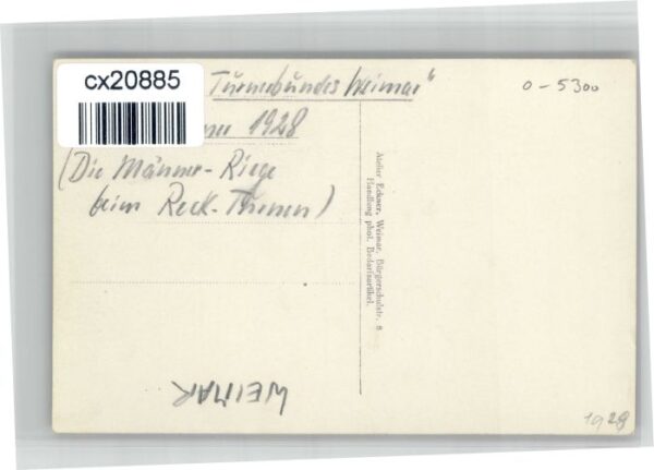 Weimar Thueringen Weimar [handschriftlich] Turnerbund Reck – Bild 2