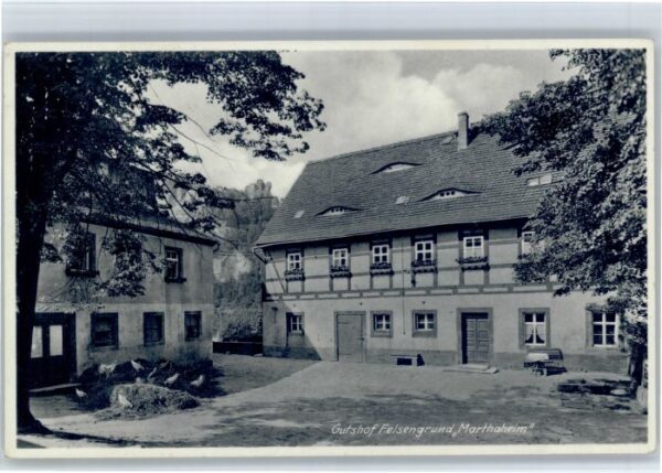 Rathen Saechsische Schweiz Rathen Gutshof Felsengrund Marthaheim