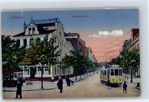 Landau Pfalz Ostbahnstrasse Strassenbahn Hotel zum Kronprinz