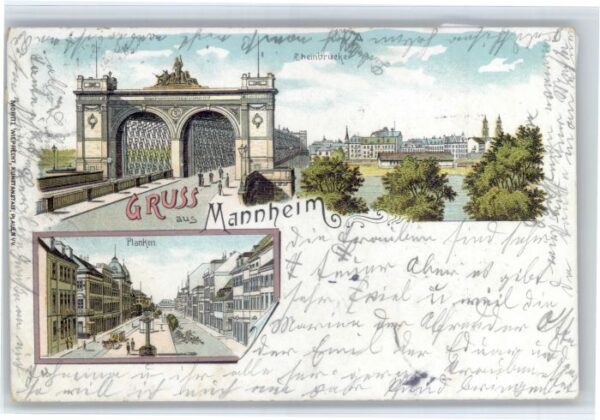 Mannheim Rheinbruecke Planken