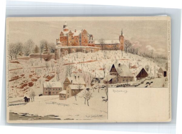 Rochlitz Sachsen Rochlitz [Handschriftlich] Rochsburg Kuenstler Rued Hoffmann *