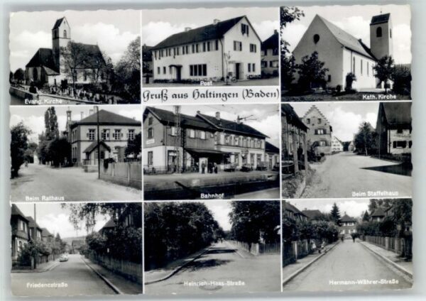 Haltingen Rathaus Bahnhof Kirche Staffelhaus Hermann Waehrer Strasse Friedenstra
