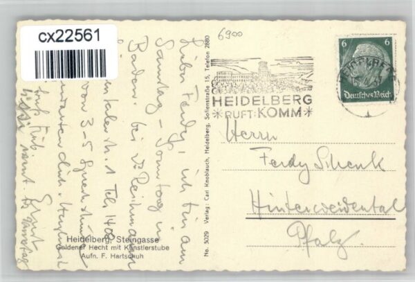 Heidelberg Neckar Heidelberg Gasthaus Goldener Hecht – Bild 2