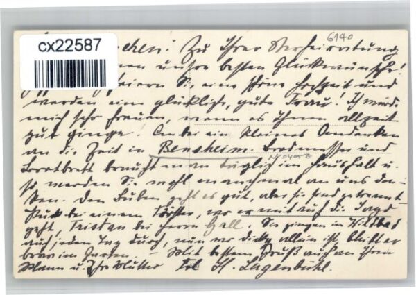 Bensheim Bergstrasse Bensheim [Handschriftlich] – Bild 2