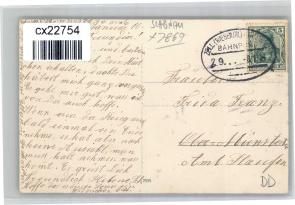 Schoenau Schwarzwald Handschriftlich] Haidflueh Belchen x – Bild 2