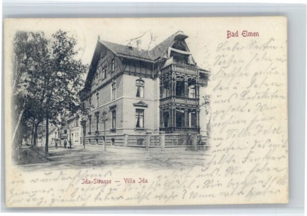 Schoenebeck Elbe [Handschriftlich] Ida Strasse Villa Ida Bad Elmen
