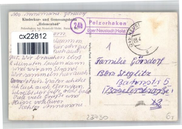 Pelzerhaken Kinderkur Genesungsheim Helenenbad – Bild 2