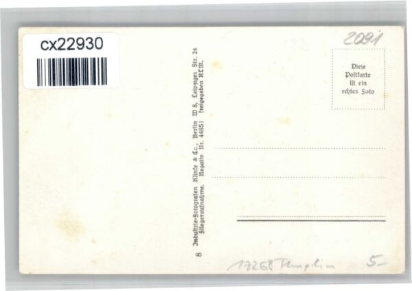 Templin [Handschriftlich] Fliegeraufnahme – Bild 2