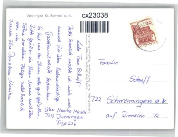 Dunningen Wuerttemberg Dunningen Fliegeraufnahme – Bild 2
