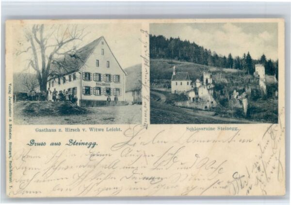 Steinegg Enzkreis Steinegg Gasthaus Hirsch Schloss Ruine