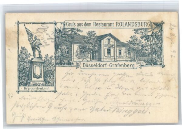 Duesseldorf estaurant Rolandsburg Krieger Denkmal