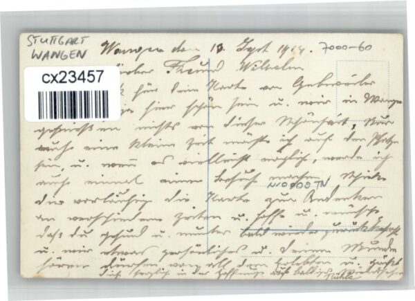 Wangen Stuttgart [Handschriftlich] – Bild 2