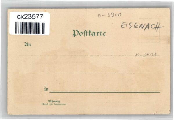 Eisenach Thueringen Handschriftlich] Hohensonne – Bild 2
