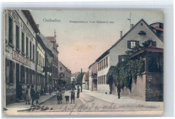 Osthofen Rheinhessen Hauptstrasse Bahnhof
