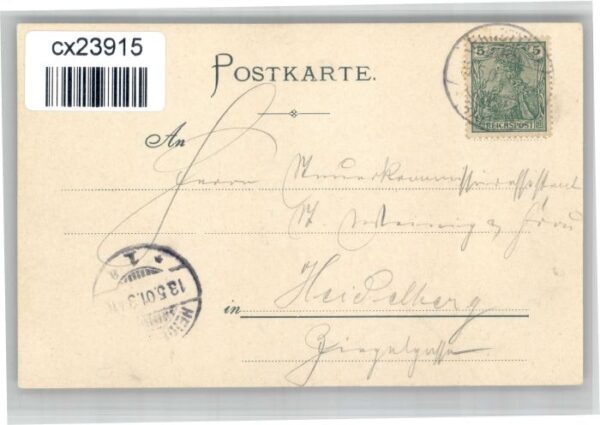 Ernsttal Baden Kuenstlerkarte F. Scheiner Gasthof zur Post – Bild 2