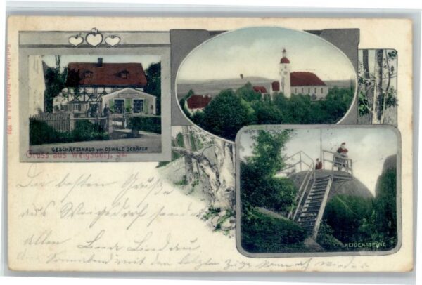 Weigsdorf Geschaeftshaus Schaefer Heidensteine x