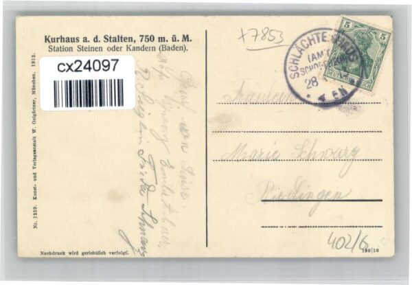 Steinen Wiesental Steinen Kurhaus Stalten – Bild 2
