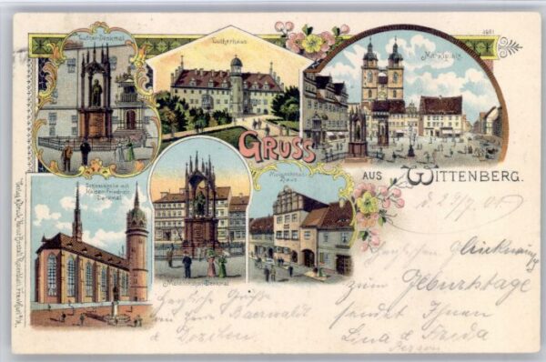 Wittenberg Lutherstadt Wittenberg Luther Denkmal Lutherhaus Marktplatz Schlosski